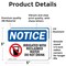 Signmission Irrigated With Reclaimed Water Sign With Symbol, 5 in W x Rectangle, Vinyl Decal OS-2PACK-NS-D-35-L-13723 - alternate 6